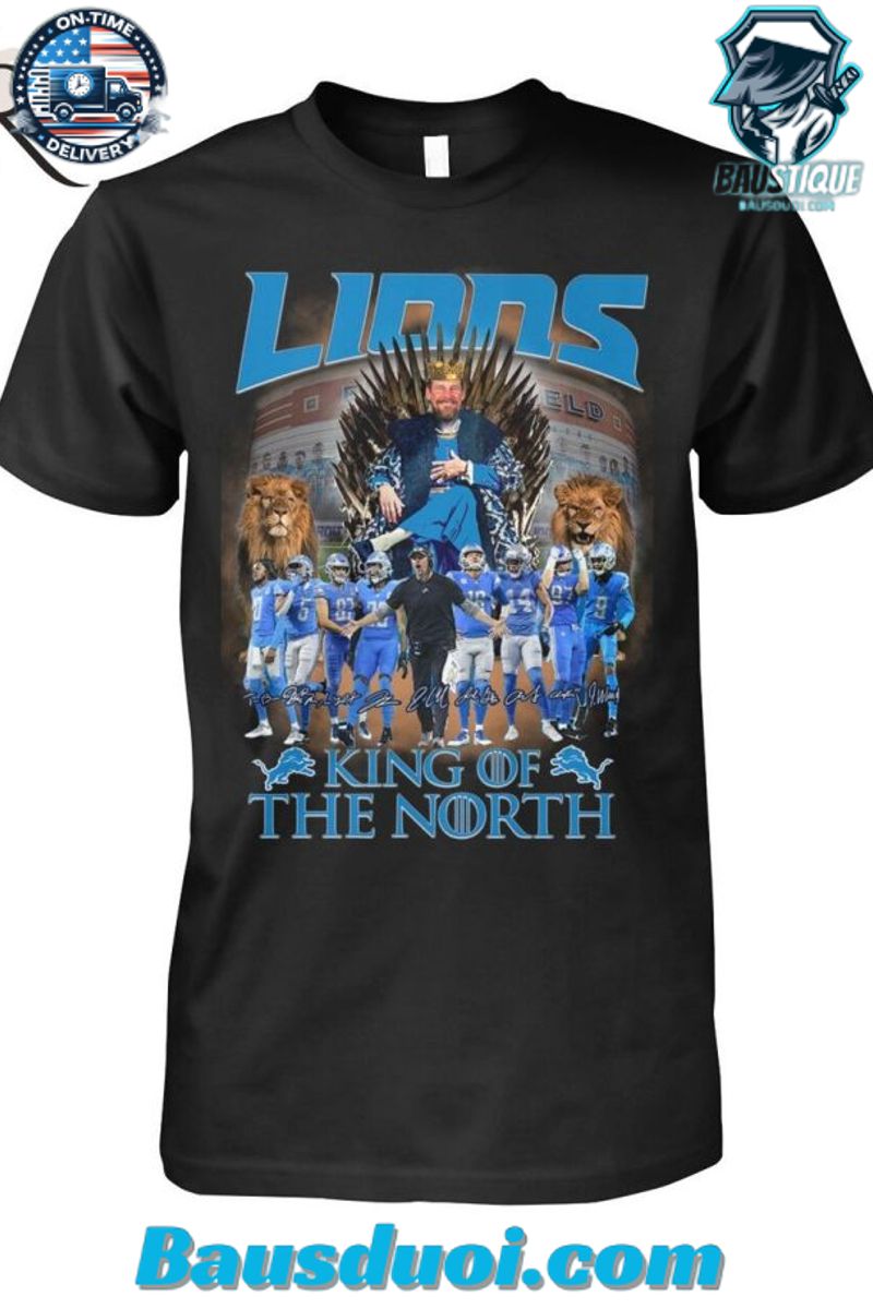 NFL Detroit Lions King Of The North T Shirt