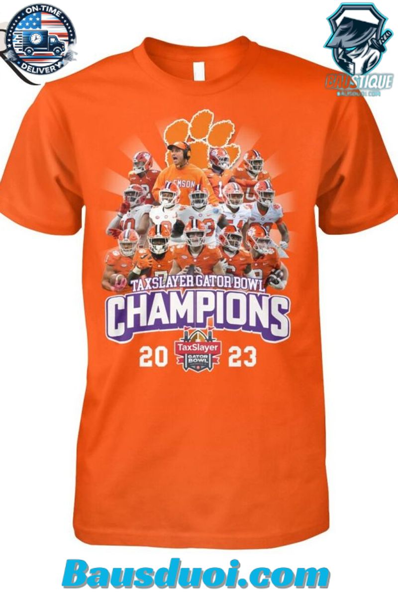 Taxslayer Gator Bowl Champions 2023 Clemson Tigers T Shirt
