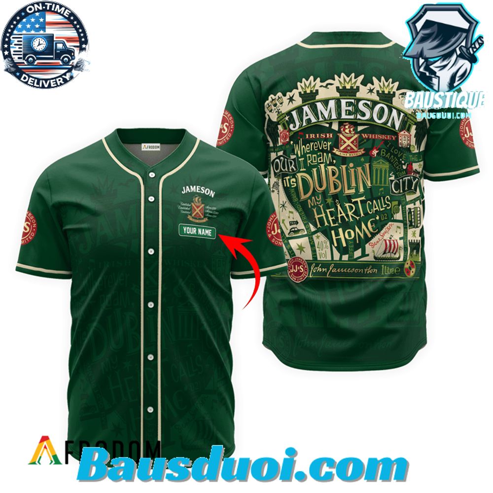 Personalized Jameson St. Patricks Day Hello Dublin Limited Edition Baseball Jersey 1 y6hC1.jpg