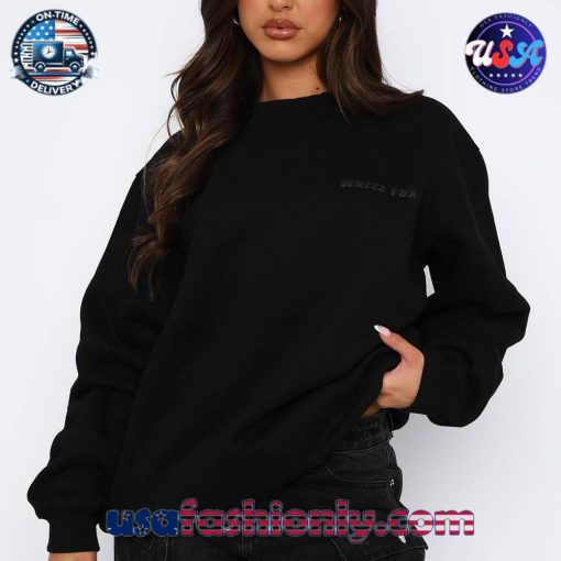 Black White Beauty Fox All A Blur Sweatshirt, Jogger Pants