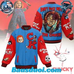 Good Guys Dont Fuck With The Chuck Blue Red Sleeve Baseball Jacket