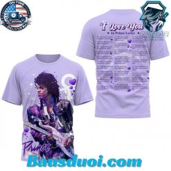 I Love You In Prince Lyrics Purple Design 3D T Shirt