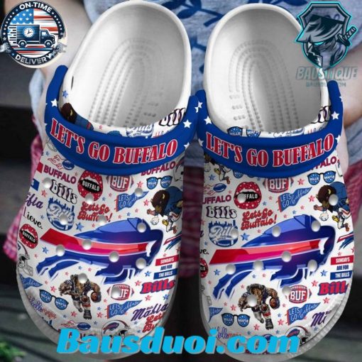 Kets Go Buffalo Logo White Crocs