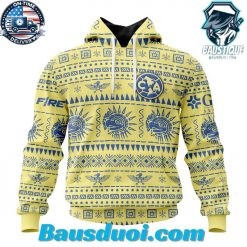 Liga Mx Club America Specialized Team Jersey With Aztec Design Customized Hoodie V0222