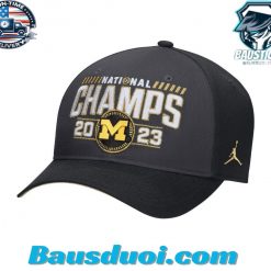 Michigan Wolverines Football Playoff 2023 Rose Bowl Champions Jordan Adjustable Hat
