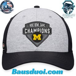 Michigan Wolverines Football Playoff 2024 Rose Bowl Champions Adjustable Hat