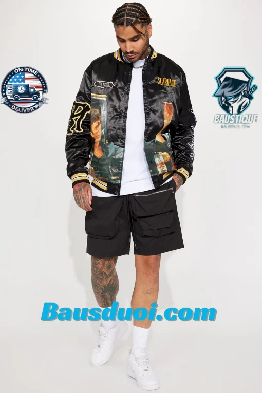 Money Power Respect Scarface Varsity Jacket