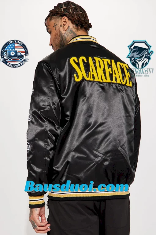 Money Power Respect Scarface Varsity Jacket