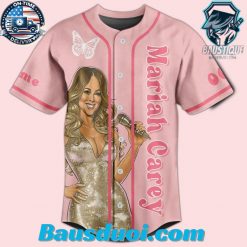 Personalized Mariah Carey Pink Portrait Design Baseball Jersey