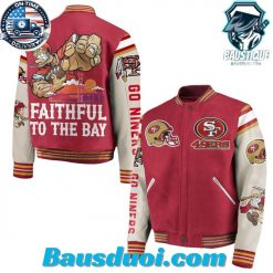 Sf49 Faithful To The Bay Red Design Baseball Jacket
