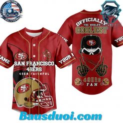 Sf49 San Francisco Faithul Red Skull Design Baseball Jersey