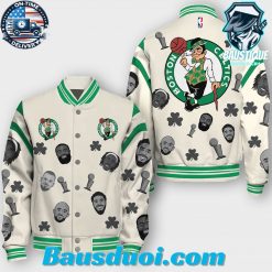 Boston Celtics NBA Funny Faces Baseball Jacket
