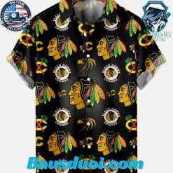 Chicago Black Hawks Mascot Hawaiian Shirt