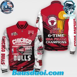 Chicago Bulls 6 Time NBA Finals Champions Baseball Jacket