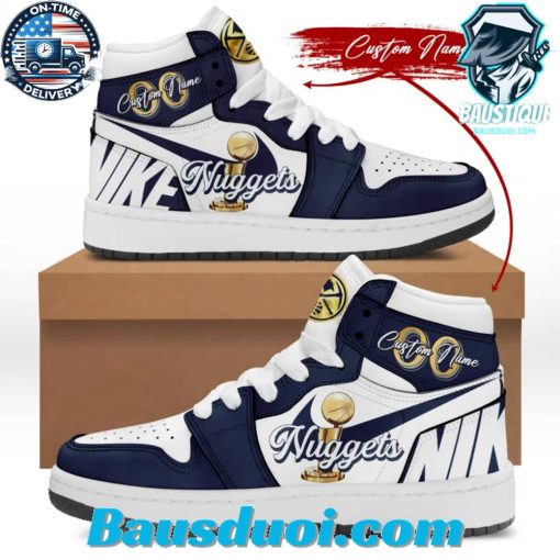 Denver Nuggets Air Jordan 1 Nuggets Custom Name Shoes