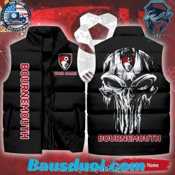 English Premier League Afc Bournemouth Skull Cool Version Sleeveless Jacket