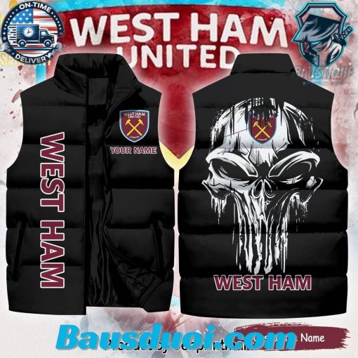 English Premier League West Ham United Skull Hot Fashion Sleeveless Jacket