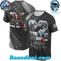 Fast And Furious Anniversary 22 Years Ride or Die T-Shirt