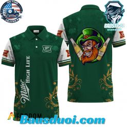 Miller High Life St. Patrick’s Day Leprechaun Polo Shirt
