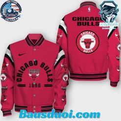 NBA Chicago Bulls Nike Classic Red Baseball Jacket