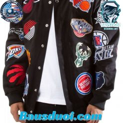 NBA Collage Patch Baseball Jacket