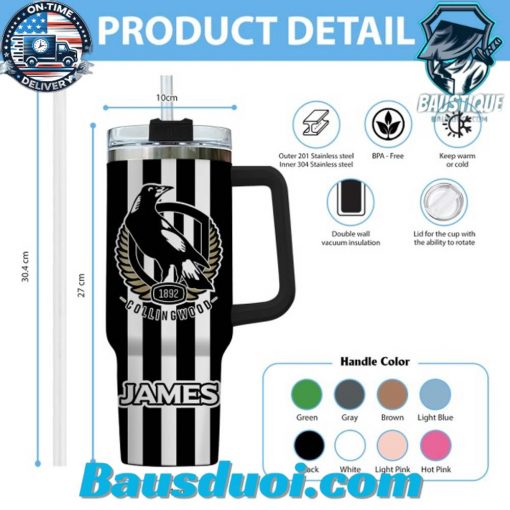 Personalized Collingwood FC Custom 40oz Stanley Tumbler