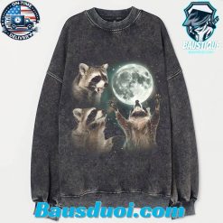 Racoons howling at the Moon Vintage Sweatshirt