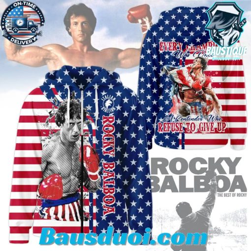 Rocky Balboa in USA Hoodie