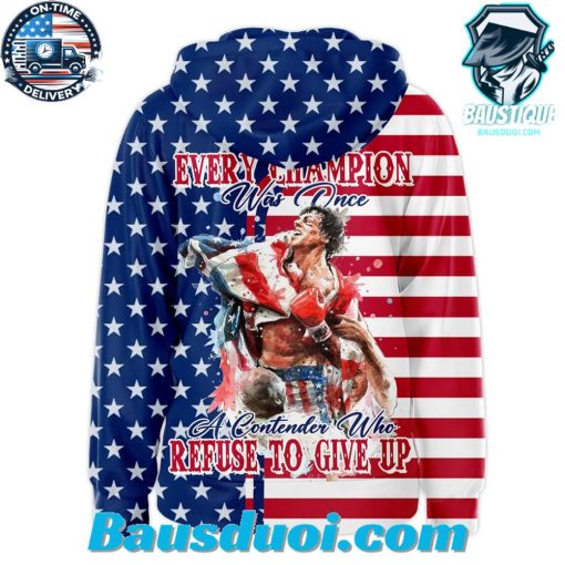 Rocky Balboa in USA Hoodie