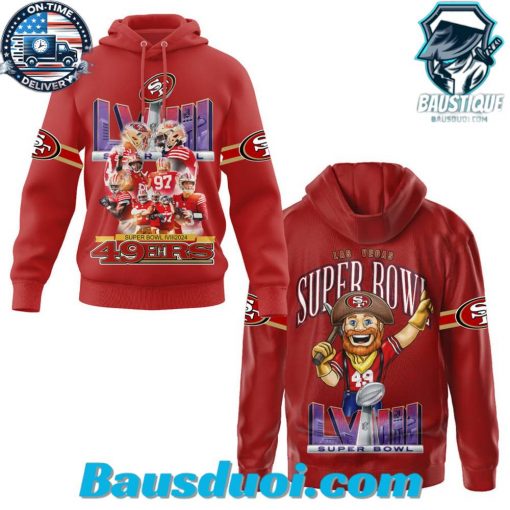 SF 49ers Super Bowl LVIII Mascot Hoodie