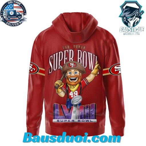 SF 49ers Super Bowl LVIII Mascot Hoodie