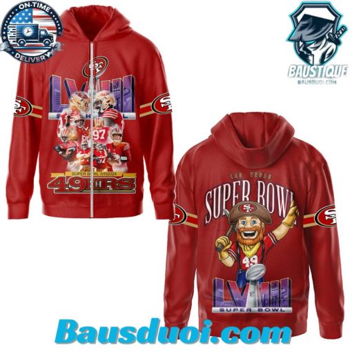 SF 49ers Super Bowl LVIII Mascot Hoodie