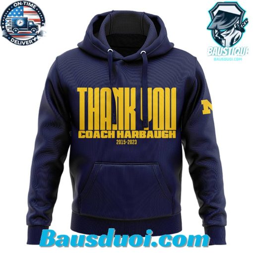 Special Thank You Coach Harbaugh Michigan Wolverines Football Hoodie Jogger Cap