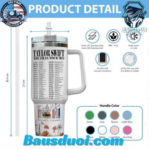 Taylor Swift The Era Tour 2024 40oz Stanley Tumbler