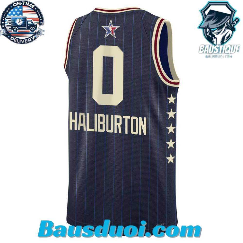 Tyrese Haliburton 0 2024 NBA All-Star Game Jersey Basketball - Bausduoi