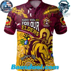 Australia Naidoc Week Broncos Polo Shirt  Bronx For Our Elders Aboriginal Inspired Polo Shirt