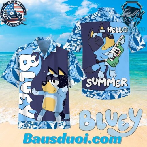 Bluey Hello Summer 3D Hawaiian Shirt