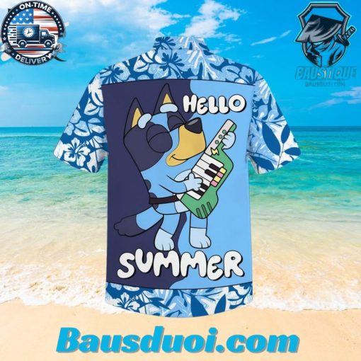 Bluey Hello Summer 3D Hawaiian Shirt