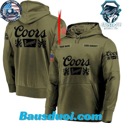 Coors Banquet USA Flag Hoodie Personalized