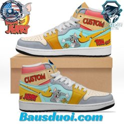 Custom Tom And Jerry Air Jordan 1 Hightop Shoes
