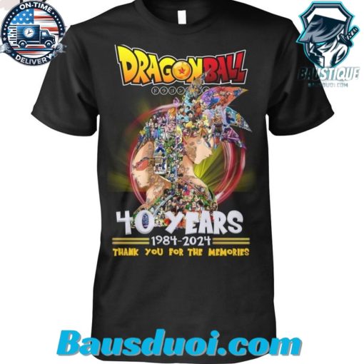 Dragon Ball 40 Years 1984  2024 Thank You For The Memories TShirt