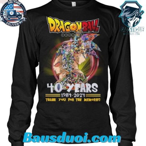 Dragon Ball 40 Years 1984  2024 Thank You For The Memories TShirt