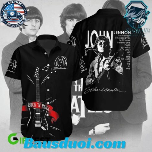John Lennon Rock N Roll Hawaiian Shirt