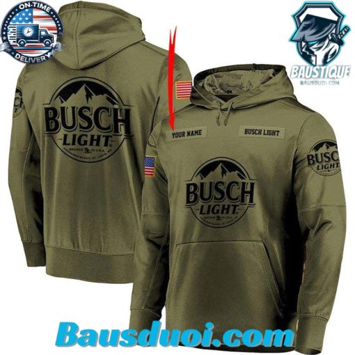 Personalized Busch Light USA Flag Hoodie