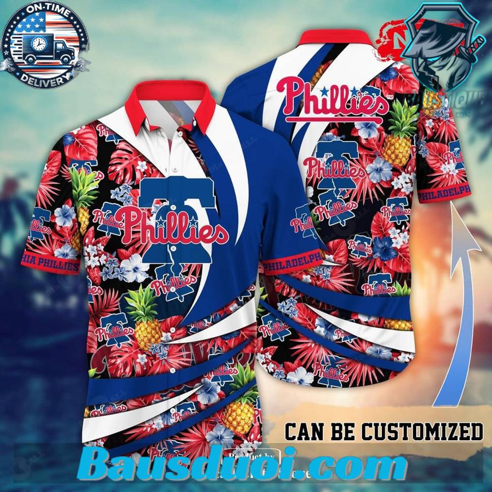Philadelphia Phillies MLB Flower Pineapple Summer Personalized Hawaiian Shirt