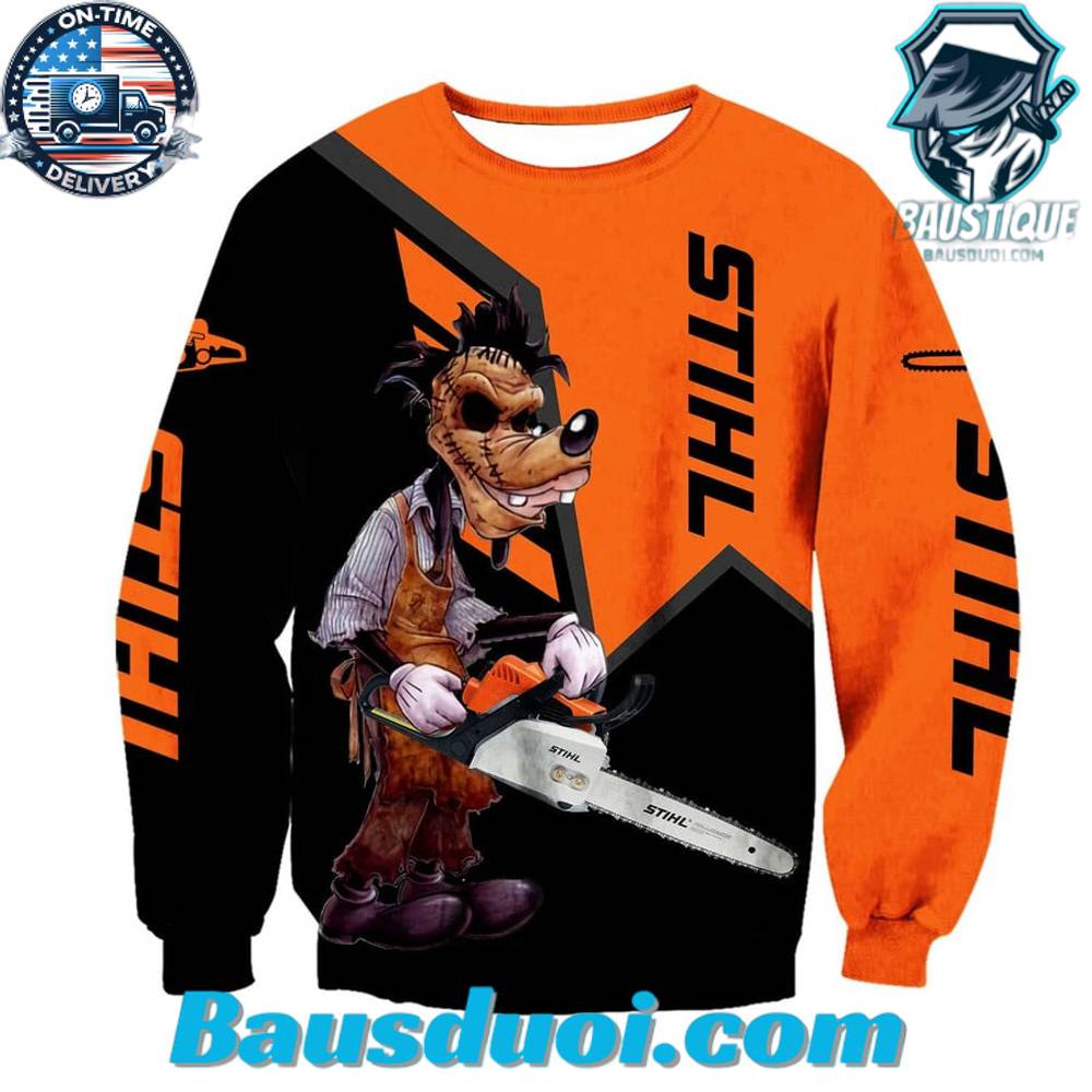 Stihl Goofy In Disney is Chainsaw Man Hoodie - Bausduoi