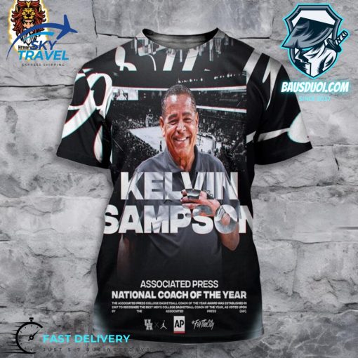 Coach Kelvin Sampson Houston Cougars Is AP National Coach Of The Year For The Second Time In His Career 3D All Over Print TShirt
