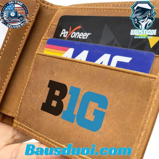 Illinois Fighting Illini BIG Mens Basketball Personalized Leather Men Wallet