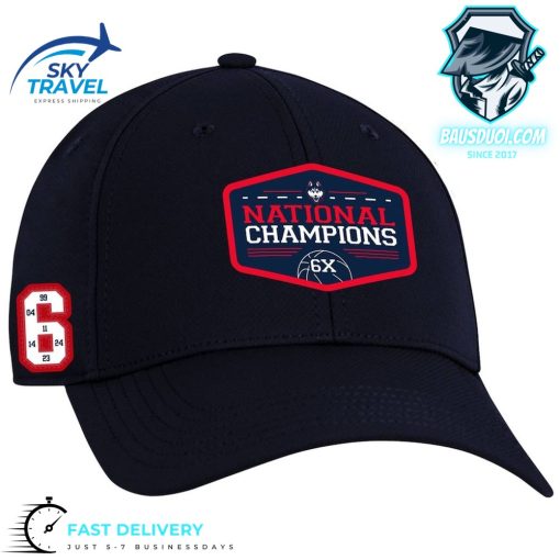 UConn Huskies Ahead SixTime NCAA Mens Basketball National Champions Adjustable Hat