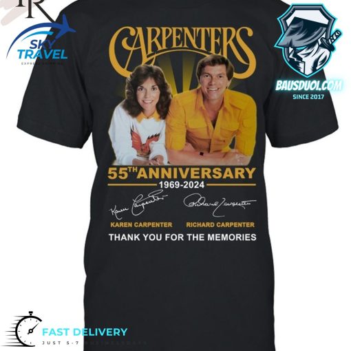 Carpenters 55th Anniversary 19692024 Thank You For The Memories TShirt